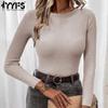Women's Fashion Casual Fall Winter Solid Color Print Long Sleeve O-Neck Sweaters