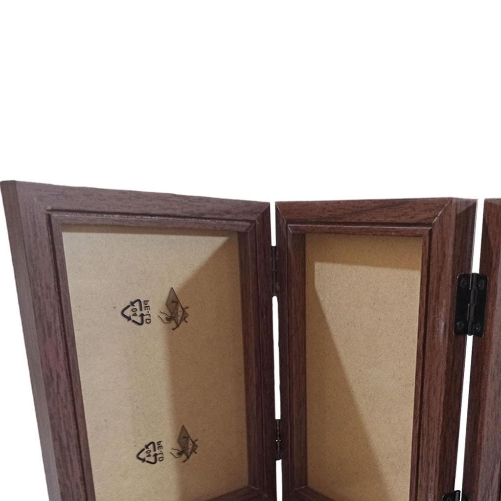 Photo Frame Modern Folding Wooden Picture Frame Family Photo Collage for Dining Room Tabletop Entrance Desk Family Friends Gift