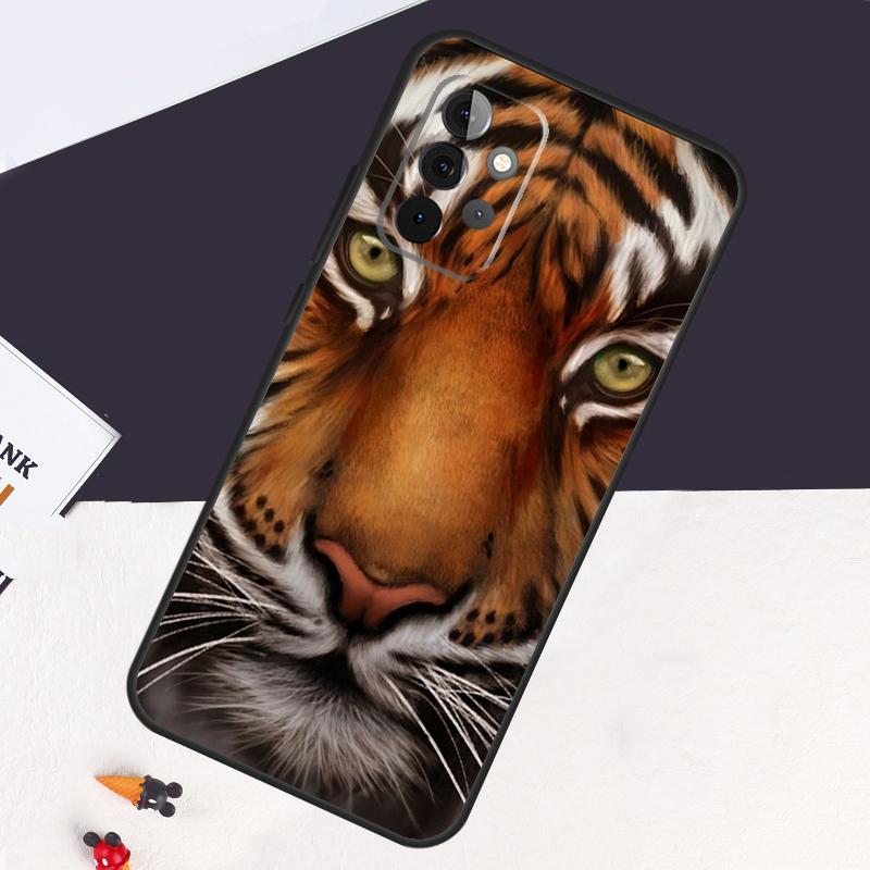 Чехол Лицо Льва Тигра Для Samsung Galaxy A05 A06 A26 A16 A56 A36 A22 A32 A52 A54 A34 A14 A55 A15 A53 A33 A35