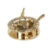 6.35 Cm Solid Brass Sundial Compass Round  Gift Nautical Collectibles  Navigation Sun Dial