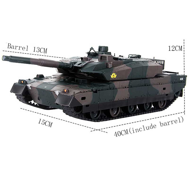 40cm RC Tank 12CH Remote Control Military Armored Car Vibrating Recoil With Sound LED 1/20 Camouflage Electric War Battle Toy