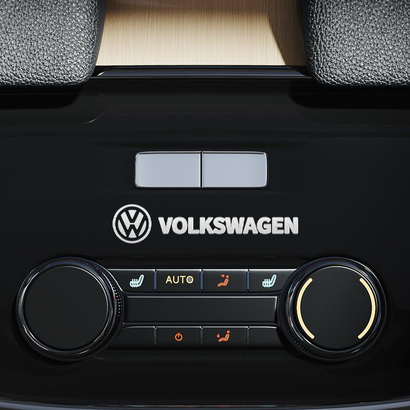 2026 Горячий Для VW VOLKSWAGEN Наклейка на интерьер автомобиля 3D Металлический логотип Декаль Наклейка на аудиосистему и кнопки автомобиля Для Volkswagen VW Scirocco GOLF