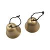 2pcs Hanging Bells with Hanging Rope Wind Chimes Jingle Bell DIY Copper Small Bell Pendant for