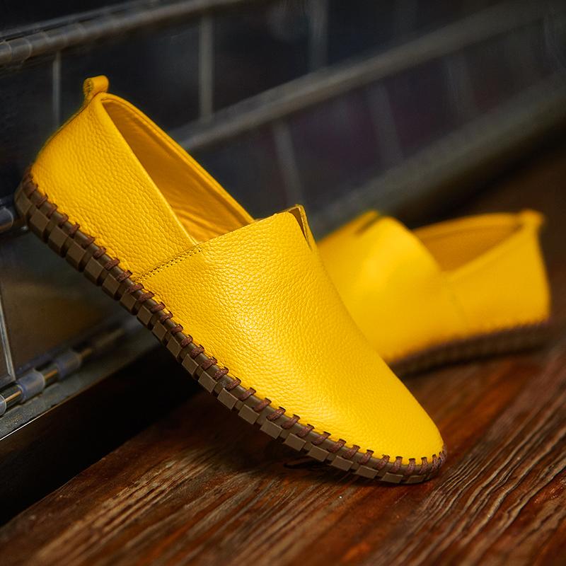 Большие размеры Мужские мягкие туфли из натуральной кожи слипоны Black Hole Shoes Туфли из натуральной кожи с дышащими вставками Мужские повседневные британские туфли