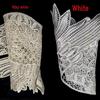 Water-Soluble Polyester Lace Angel Wings Flower Embroidery Patch Pair