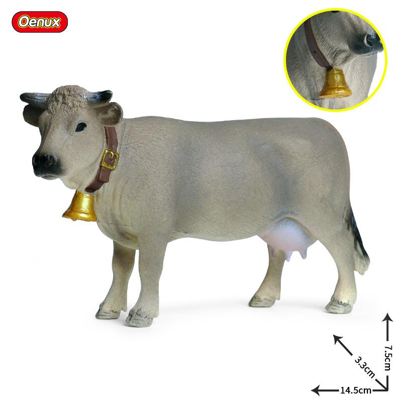 Oenux Симуляция Милые Фермерские Животные Молочная Корова Крупный Рогатый Скот Теленок Ангус Бык Вол Бык Буйвол Модель Фигурки Игрушка Развивающая Милая Подарок Ребенку