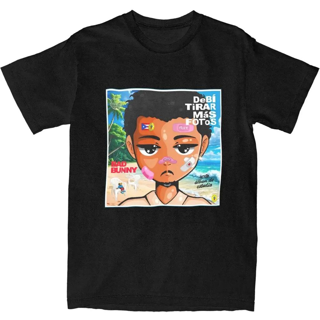DTMF with Bear Cartoon Debi Tirar Mas Fotos Printing Bad Bunny Hippe Women T Shirt Summer T Shirts Cotton Tshirt for Men Top Tee