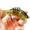 10CM/15.5G Multi-Jointed Fishing Lure with Hooks Realistic 7-Section Swimbait Bionic Hard Artificial