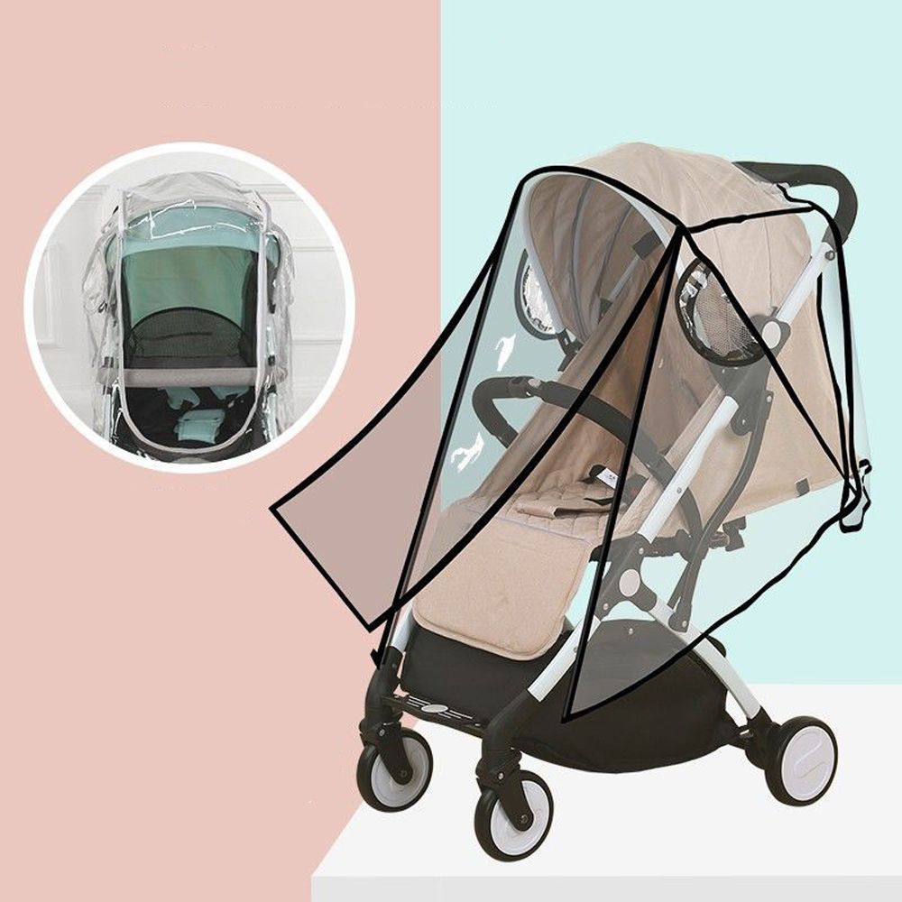 Открывающаяся на молнии Защита от пыли Ветрозащитный козырек для коляски Водонепроницаемый дождевик для коляски из ЭВА Дождевик для детской коляски