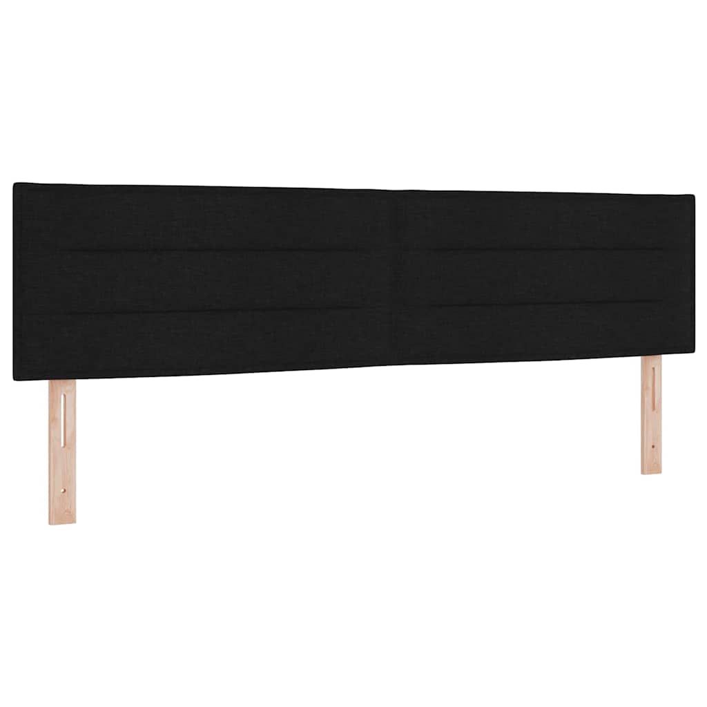 Box Spring Bed with Pillow Black 180 x 200 cm Fabric