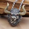 Bull Head Pendant Men's Necklace Retro Domineering Personality Hip-hop Bull Demon King Bull Aura Soaring Pendant Necklace