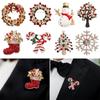 Women Snowflake Fashion Jewelry Badges Xmas Tree Pins Christmas Brooch Brooches