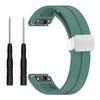 For Garmin Fenix 7S/6S Pro/5S Plus/Instinct 2S Silicone Watch Bands Silver Buckle 20mm Magnetic Strap