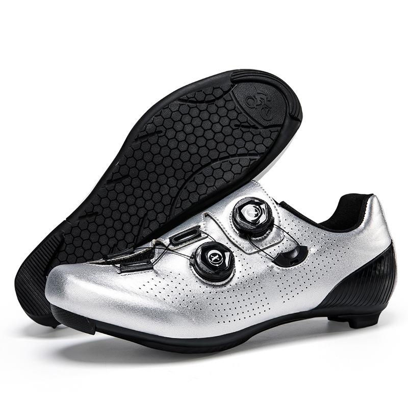 New Road Bike Lock Shoes Hard-soled Bicycle Shoes Set Breathable Unlocked Cycling Shoes Men's Mountain Cycling Shoes