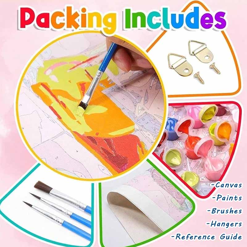 Disney animation digital oil painting Merida floral diy handpainted coloring painting home decoration gift wall art 130 characters max.