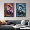 Абстрактные граффити Горилла Обезьяна Холст Картина Животные Красочные постеры и принты Настенная картина для декора гостиной без рамки