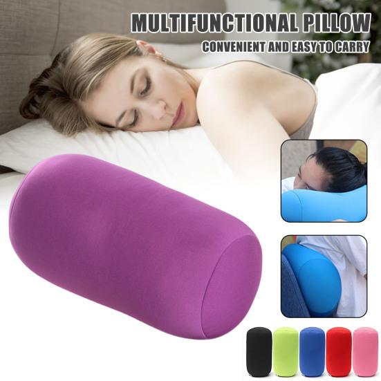 Цилиндрическая подушка Встроенные частицы пены Рулонная подушка из микрошариков Мягкая диванная подушка Подушка для сна в спальне Подушка для шеи Подставка для спины Отдых