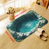 Нескользящие Ярко-аквамариновые Бирюзовые Принты Камень Коврики для душа Ультратонкие Коврики для ванной Абсорбирующие Быстросохнущие 3D Визуальные Полиэстер
