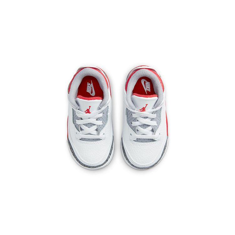 Детские кроссовки Air Jordan 3 Retro TD Fire Red 2022 White Cement-Grey Black DM0968-160