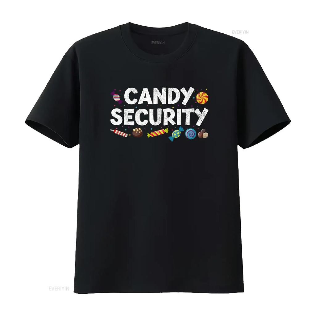 Candy Halloween Costume For Security T Shirt vintage Washed Stylish Breathable Stretched Top For Everyday Wear Versatile