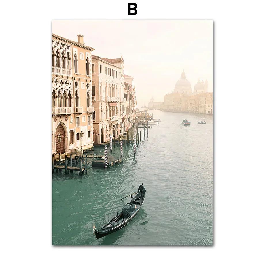 Italy Cinque Terre Sea Town Boat Fruit Tree Nordic Wall Art Canvas Painting Posters And Prints Pictures For Living Room Decor