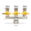 Rustproof Y Shaped Ball Valve 1/2"  Hose Barb 3 Way Shut Off Valve Brass Diverter Valve  Water/Oil