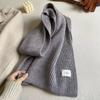 Korean Style Solid Color Knitted Scarf Women Warm Thick Neck Warmer Winter Accessory