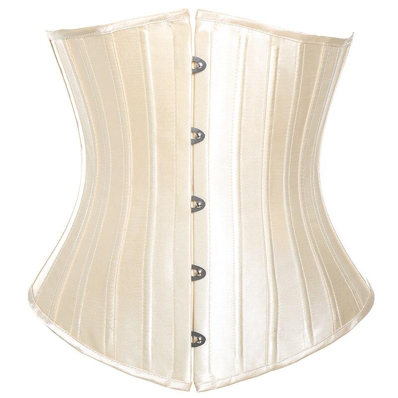 Бюстье и корсеты 24, корсет со стальными косточками, тренировочный корсет для талии, атласный корсет на шнуровке под грудью, парчовый корсет для похудения, формирователь тела