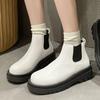 2024 New Women's Thick-soled Ankle Boots Fashion Winter Warm Short Boots Daily Professional Office Casual Slip-on Botas Mujer