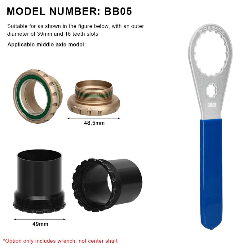 Ключ для каретки велосипеда BB Инструмент для снятия и установки каретки 39/41/44/46/49 мм для Shimano BBR9000 SRAM IXF DUB BSA30