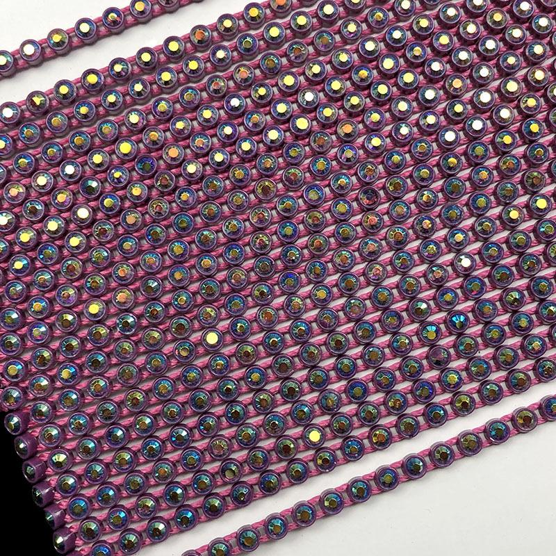 Одежда Обувь Шляпа Вырез Брюки Край Diy с ромбовидным дизайном Аксессуары для одежды Кружева 9 метров 3 мм, прошитая вручную цепочка со стразами