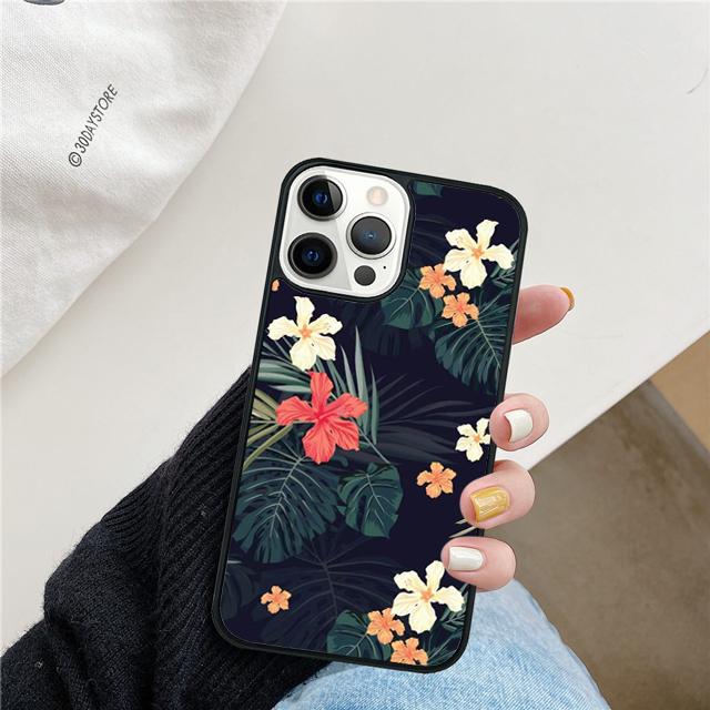 Monstera Flower Tropical Green Leaves Phone Case Cover for iPhone 17 Air 16 15 14 13 11 12 Pro Max PlusS Coque