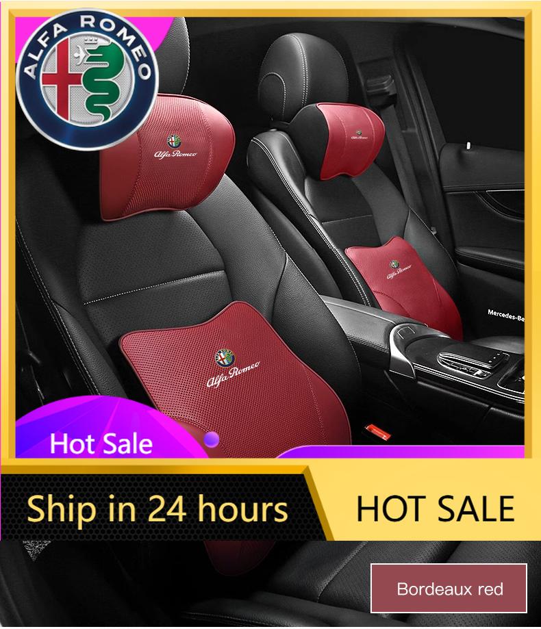 Автомобильные наклейки для Alfa Romeo Автомобильная подушка для шеи Поддержка подголовника сиденья Подушка для поясницы Аксессуары для Alfa Romeo Giulietta GT 159 147 1
