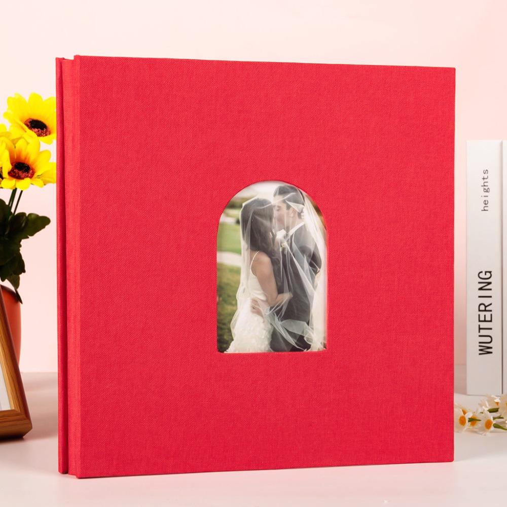 40 Pages Self-adhesive Scrapbook Large Capacity Commemorative Linen Cover Album Paste Type Dirt-proof Memory Book Graduation