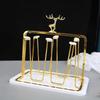 Iron Art Cup Storage Rack Reindeer Decorative Cups Shelf New Cup Tray Holder  For Drying Cups