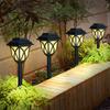 2pcs  Led Solar Lawn Lights Outdoor Waterproof Warm Light Garden Decoration Lamp for Walkway Path Villa Yard Driveway