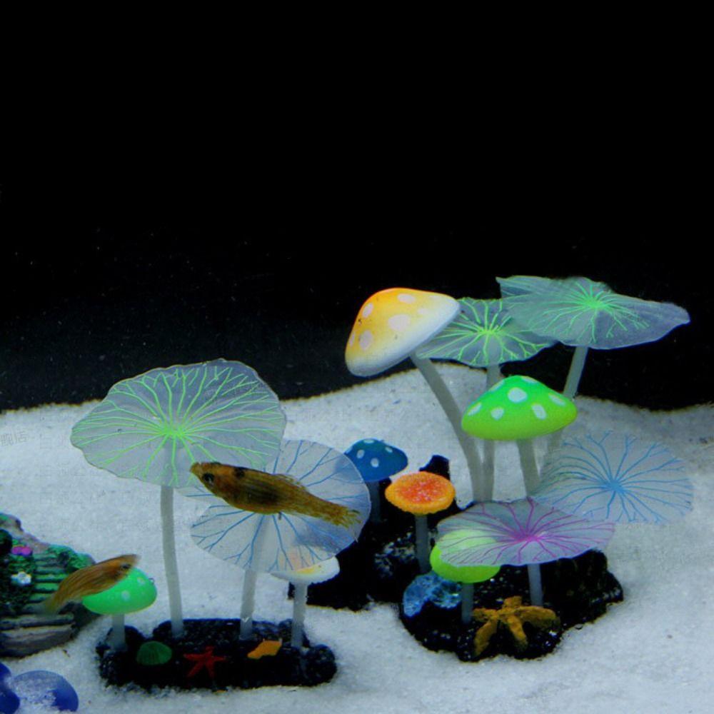 9 шт./компл. Аквариумные флуоресцентные искусственные растения, имитация водной травы, аквариум, ландшафтное украшение