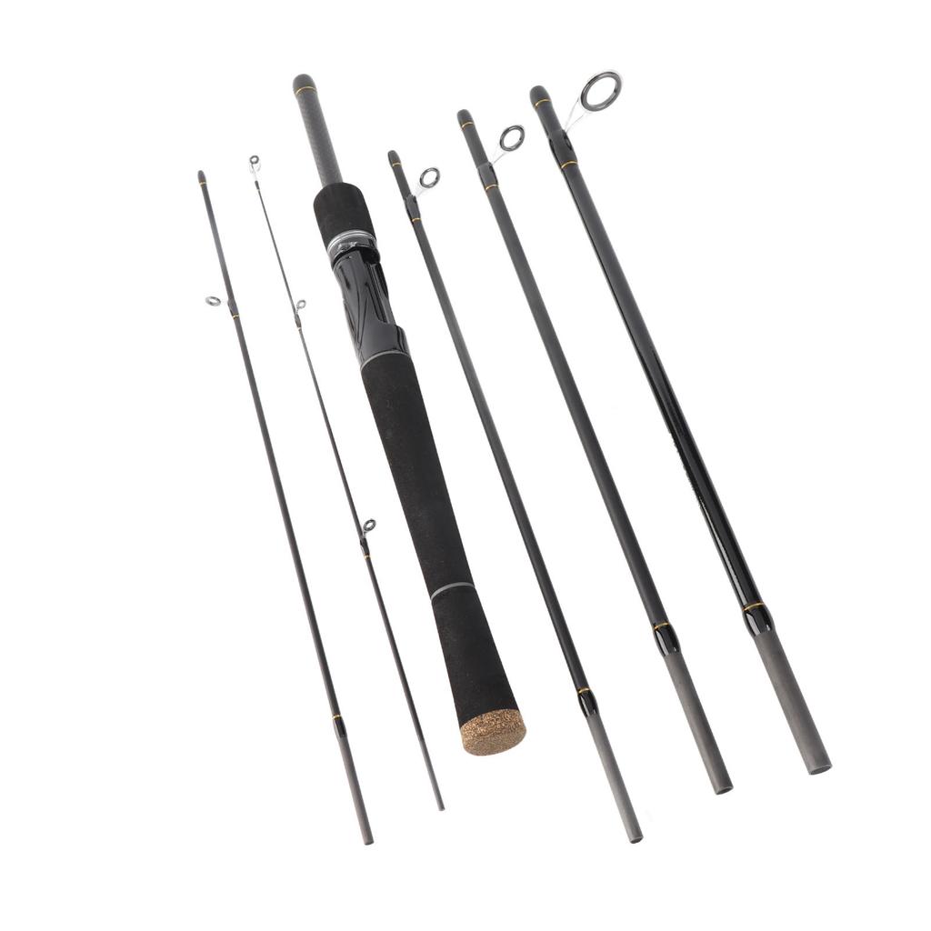 Сверхлегкая спиннинговая удочка из 6 частей для рыбалки, дорожная удочка с чехлом для хранения.