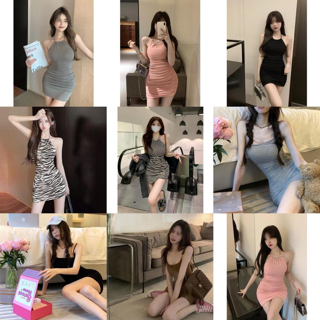 Summer French Style Sleeveless Tighter Dress With Knitted Fabric For Women