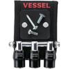 VESSEL (VESSEL) QB-10MB3K Quick Catcher Triple Holder with Magnet, Black