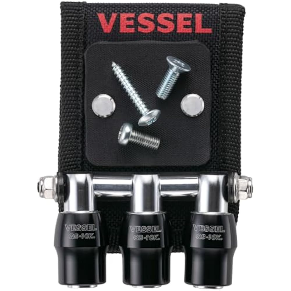 VESSEL (VESSEL) QB-10MB3K Quick Catcher Triple Holder with Magnet, Black