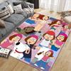 Meg Griffin Flannel Printed Carpet, Home Sofa Decoration for Living Room & Bedroom, Non‑Slip Play Flannel Floor Mat for Game Room