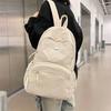 Solid Color Lightweight Backpack Women's Waterproof Travel Backpack Junior High School Student Schoolbag
