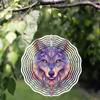 10 Inch Fox Themed Metal Wind Spinner Outdoor Garden Decor Rustic Windmill for Patio Yard Thanksgiving Christmas Holiday Decoration