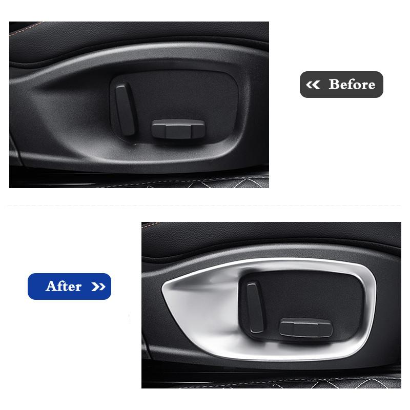 For Jaguar XE X760 XF/XFL X260 F-Pace f pace X761 Car Accessories ABS Chrome Seat Adjustment Button Frame Trim Decorative Cover