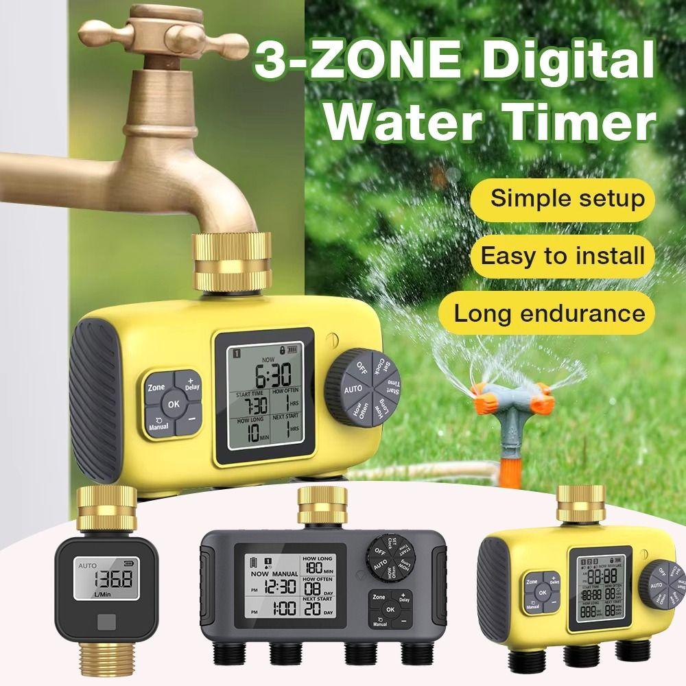 IPX5 Waterproof Digital Water Flow Meter LCD Display Digital Water Meter Tank Filling