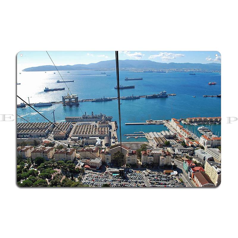 La Ciotat Shipyard Industrial View Roberta Split Harbour Twylight Metal Plaque Mural Wall Decor Kitchen Designs Tin Sign Poster