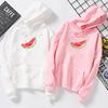 Autumn Winter Hooded Watermelon Graphic Print Sweatshirt Woman Student Pullover Kawaii White Oversized Hoodies