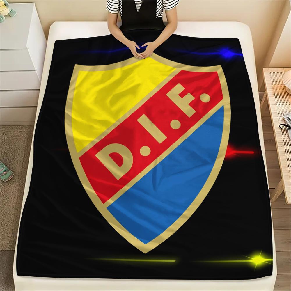 Фланелевое одеяло с узором Djurgårdens IF, Высокое качество, Комфортное для всех сезонов, Декор для дома, Тепло и уют, Идеально подходит для подарков.