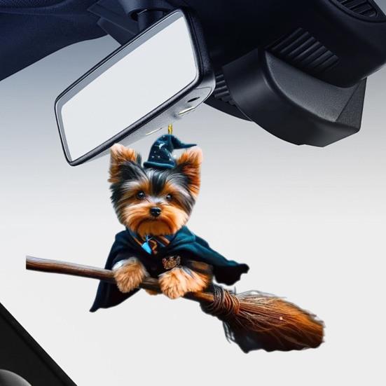 2D Плоская Акриловая Подвеска для Автомобиля - Милый Дизайн Собаки 0,37 см Тонкая Легкая Декорация для Ключей